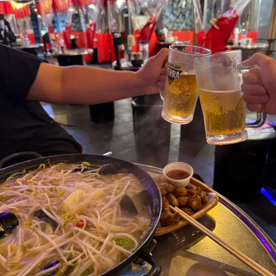 Snacks and drinks enjoyed after work