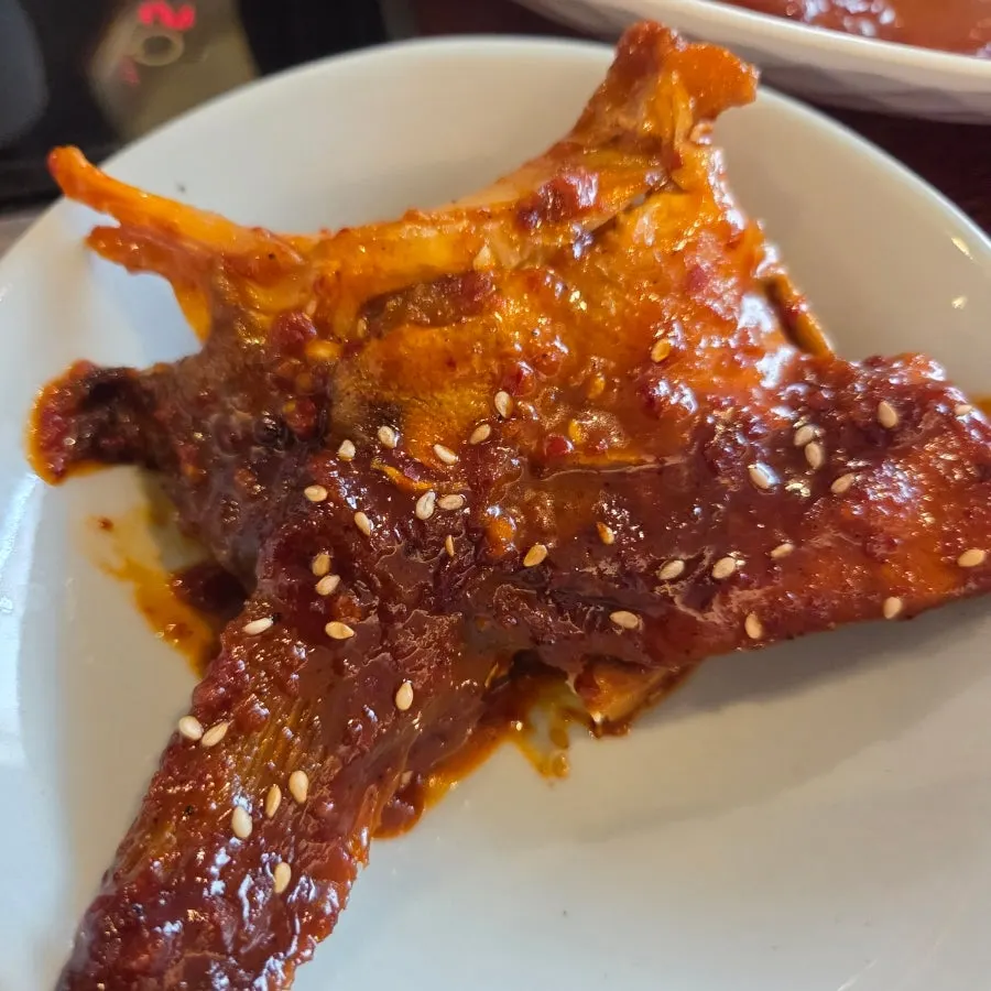A big, hearty piece of Daegu cod meat