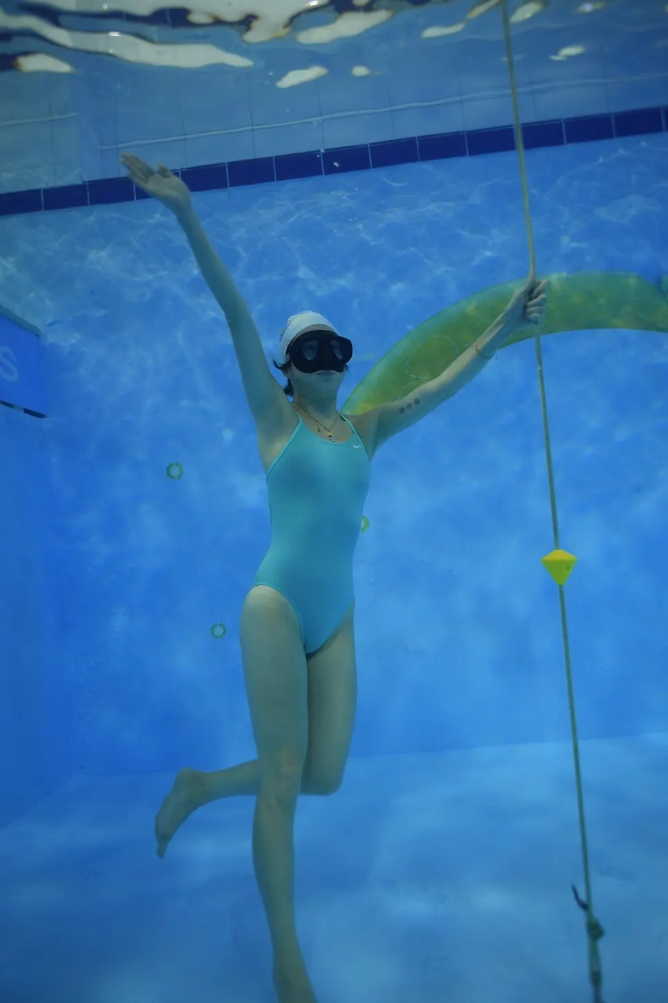 Underwater photo taken without wetsuit and fins