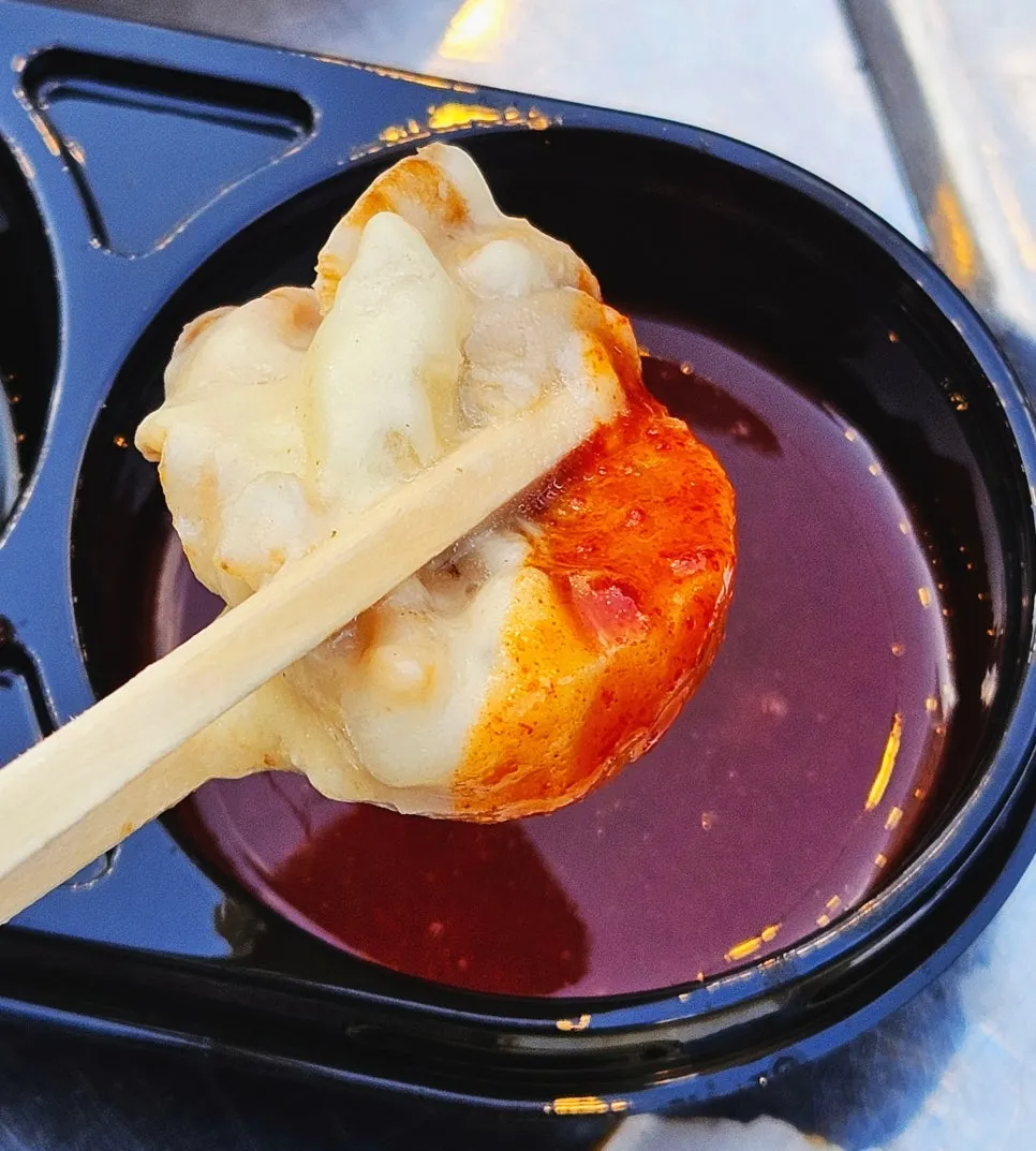 A perfectly grilled scallop