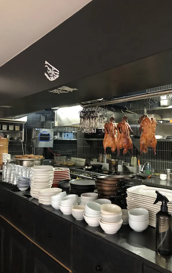 Golden-roasted duck