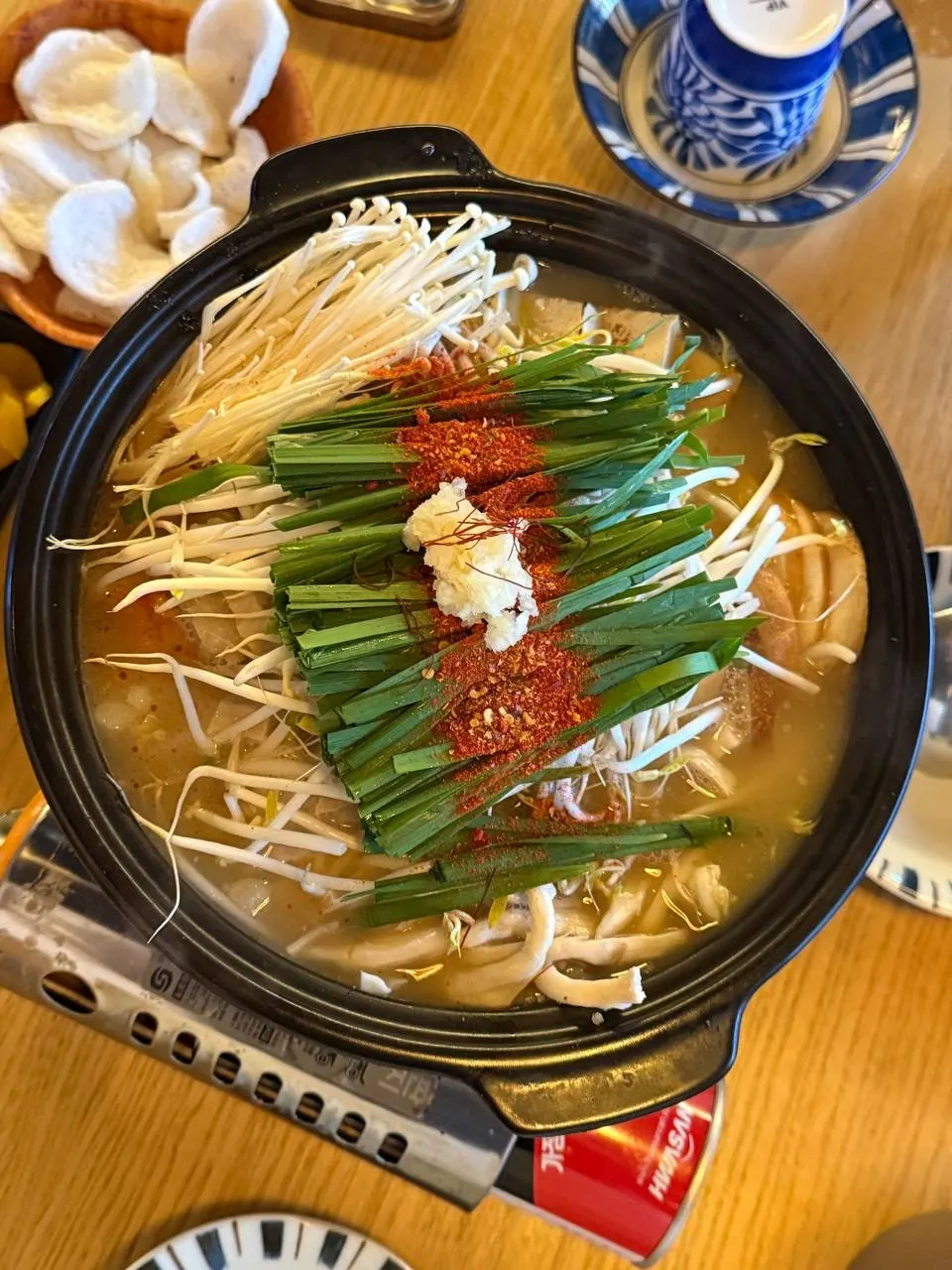 Motsunabe offal hot pot at Gyodong Nakwon