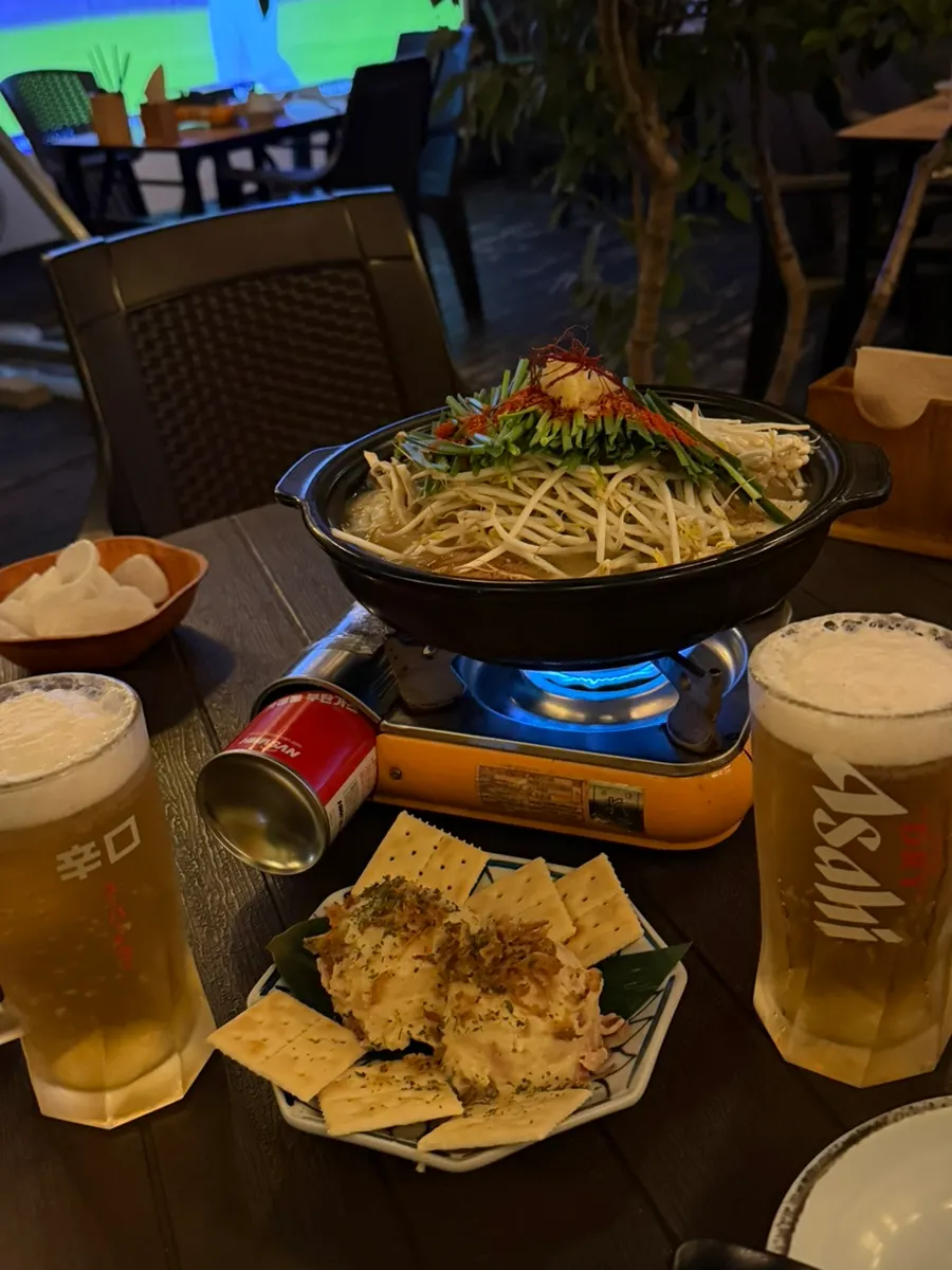 Potato salad served before the main dishes