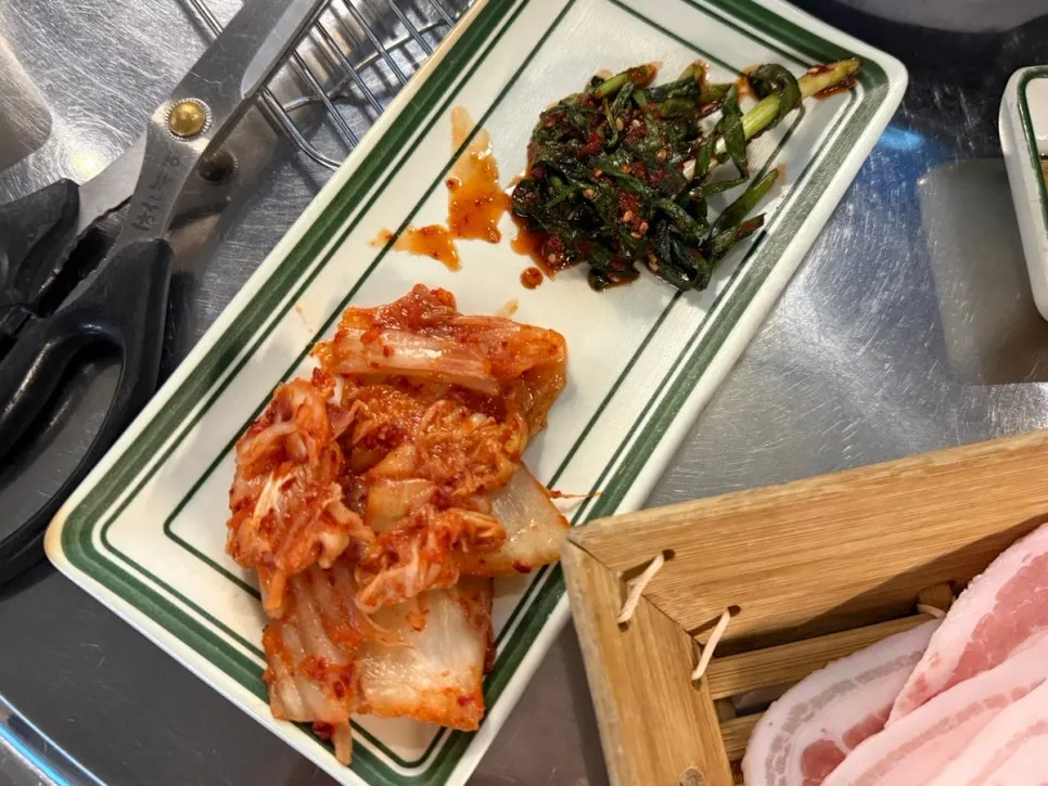 불판 위 급랭 대패