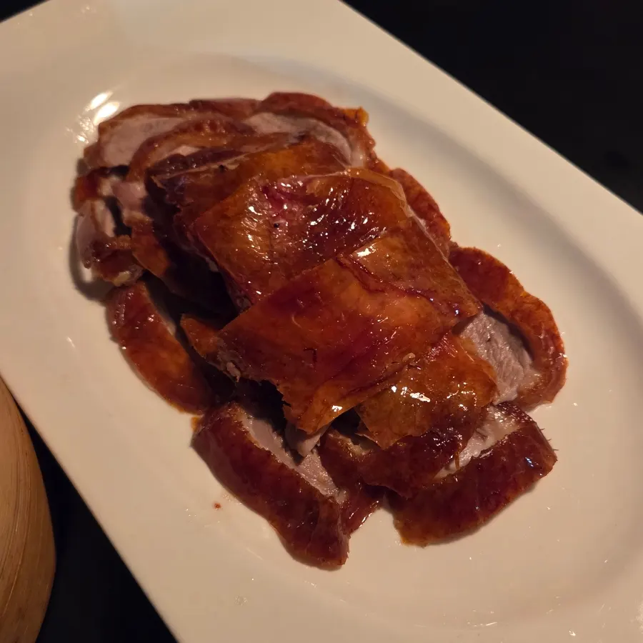 Bite-size sliced Peking duck