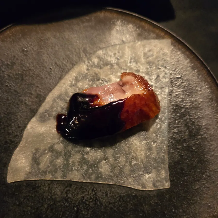 Glossy half Peking duck