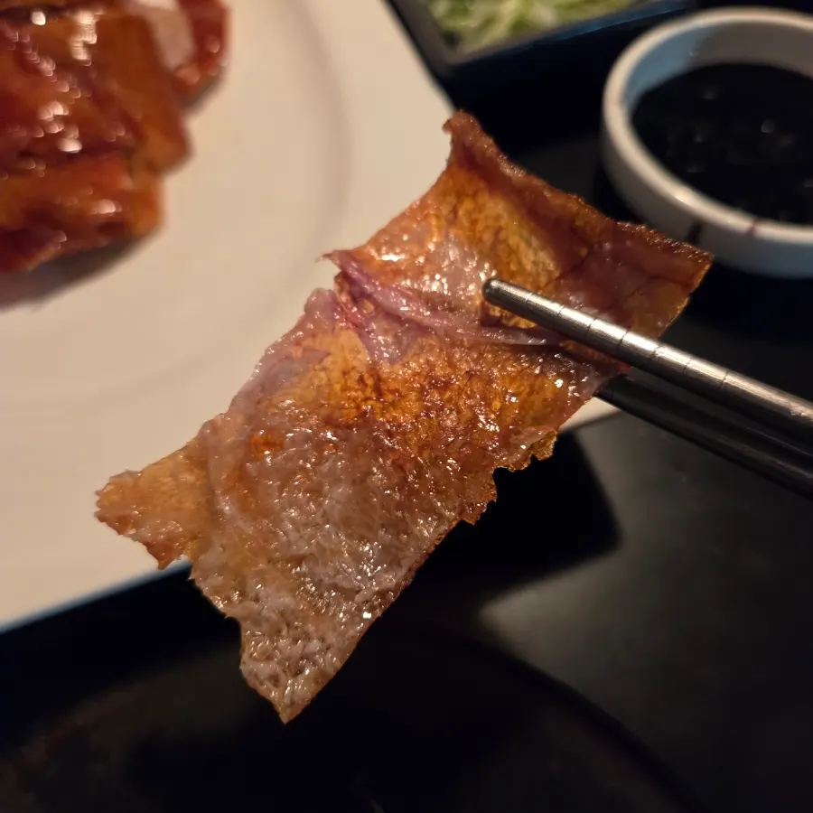 Crisp Peking duck skin