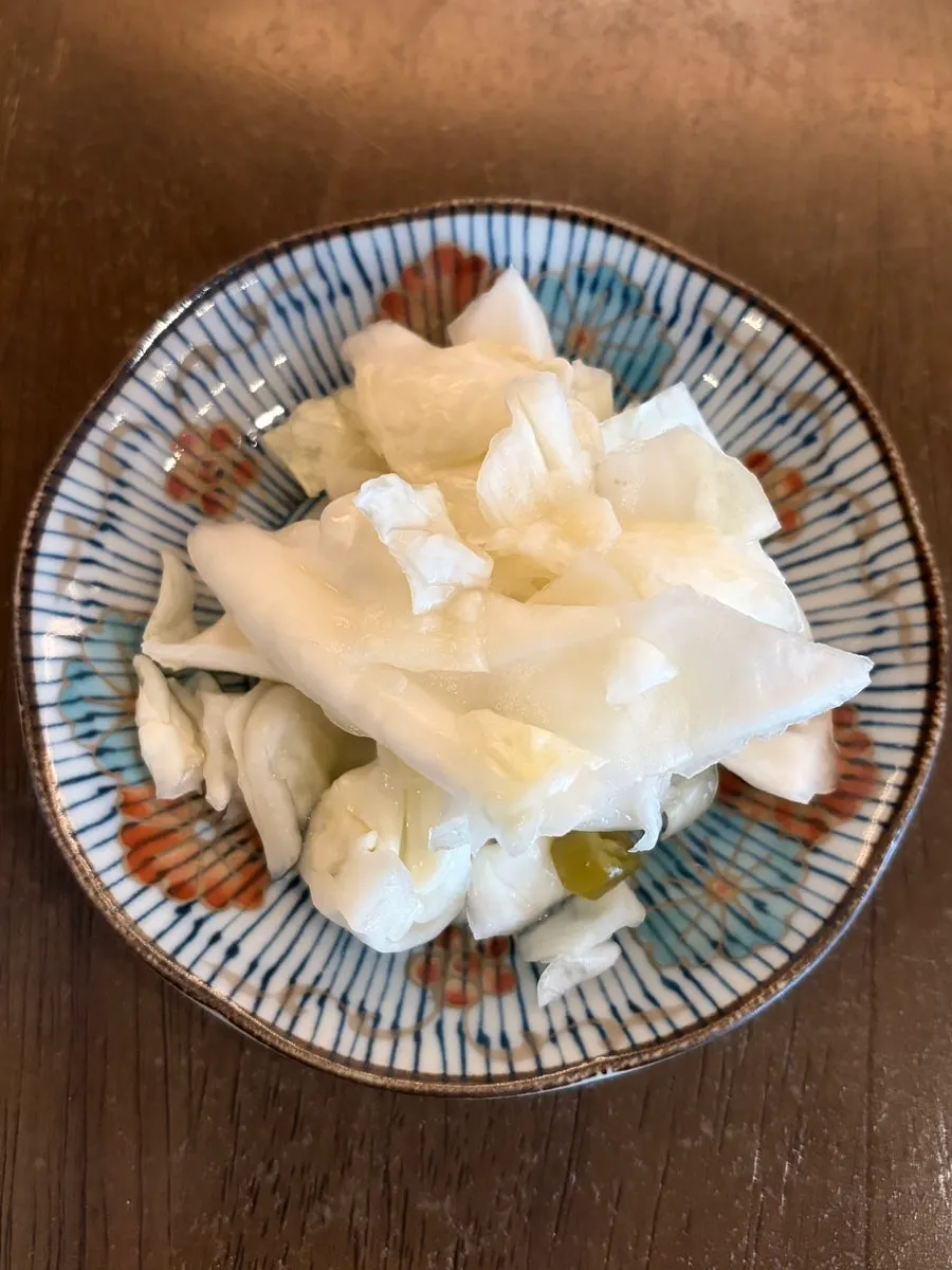 Cabbage pickle side dish plate