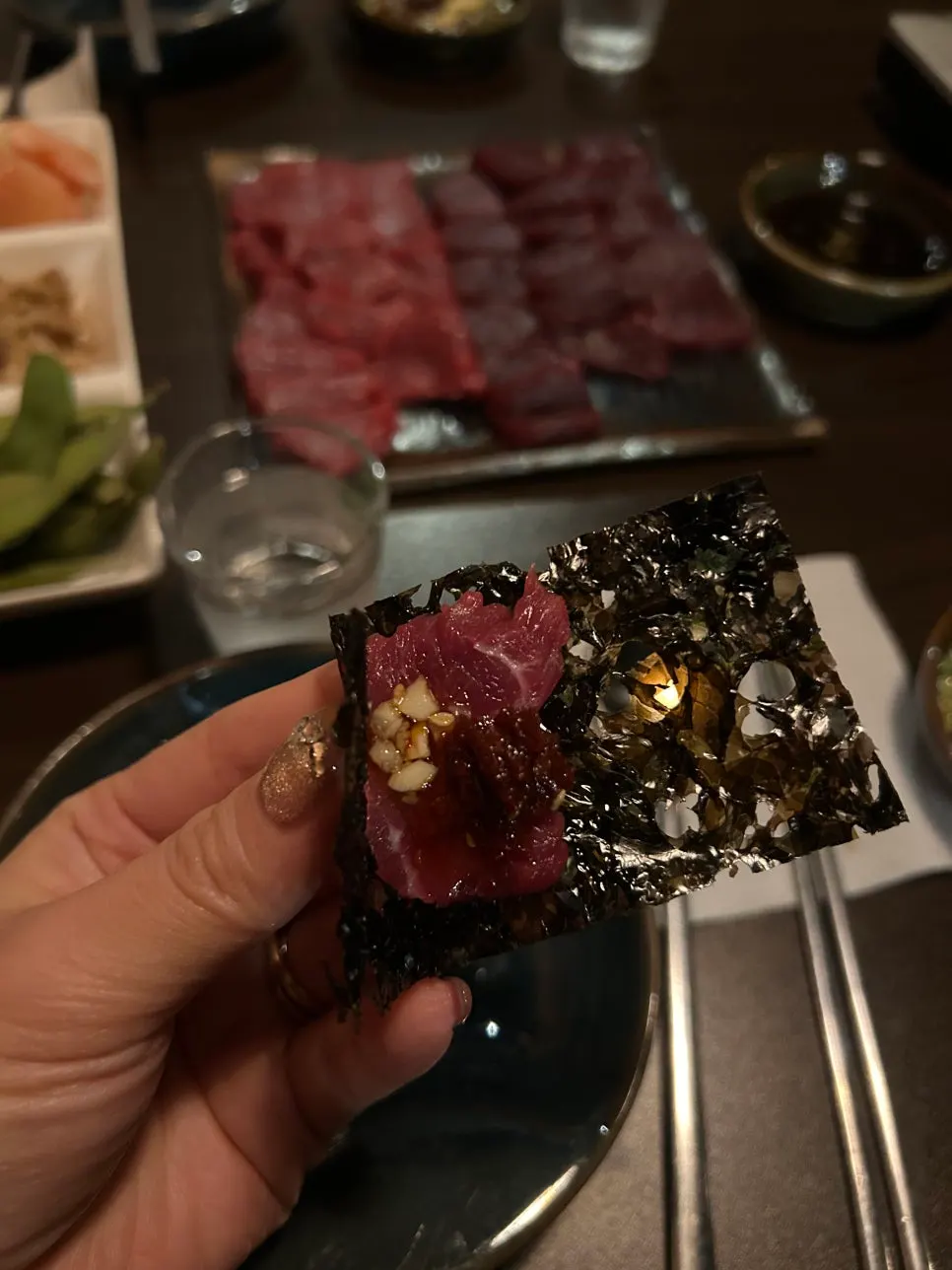 Fresh salmon menu information in Gyodong