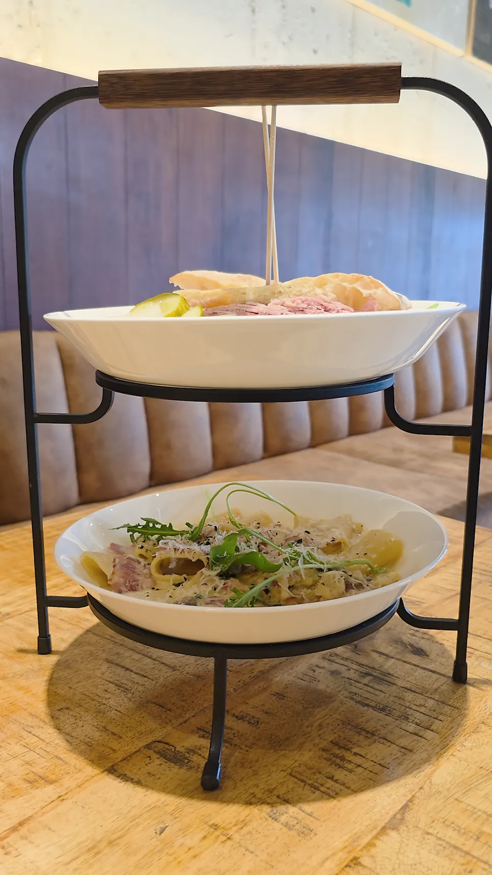 Hands Brunch Set on a wooden tray