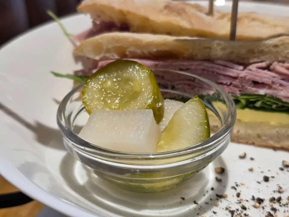 Soft jambon-beurre on plain ciabatta