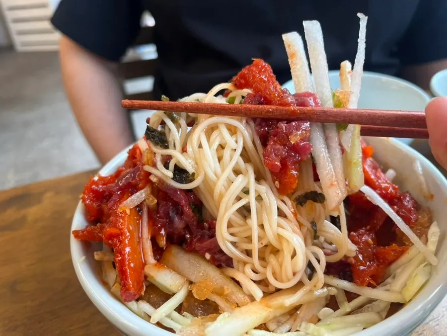 Pollock yukhoe mulhoe summer specialty