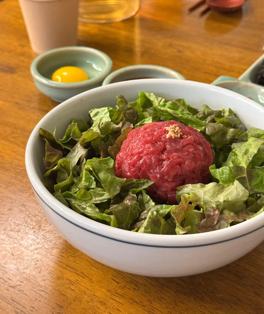 Korean meal setting and basic side dishes