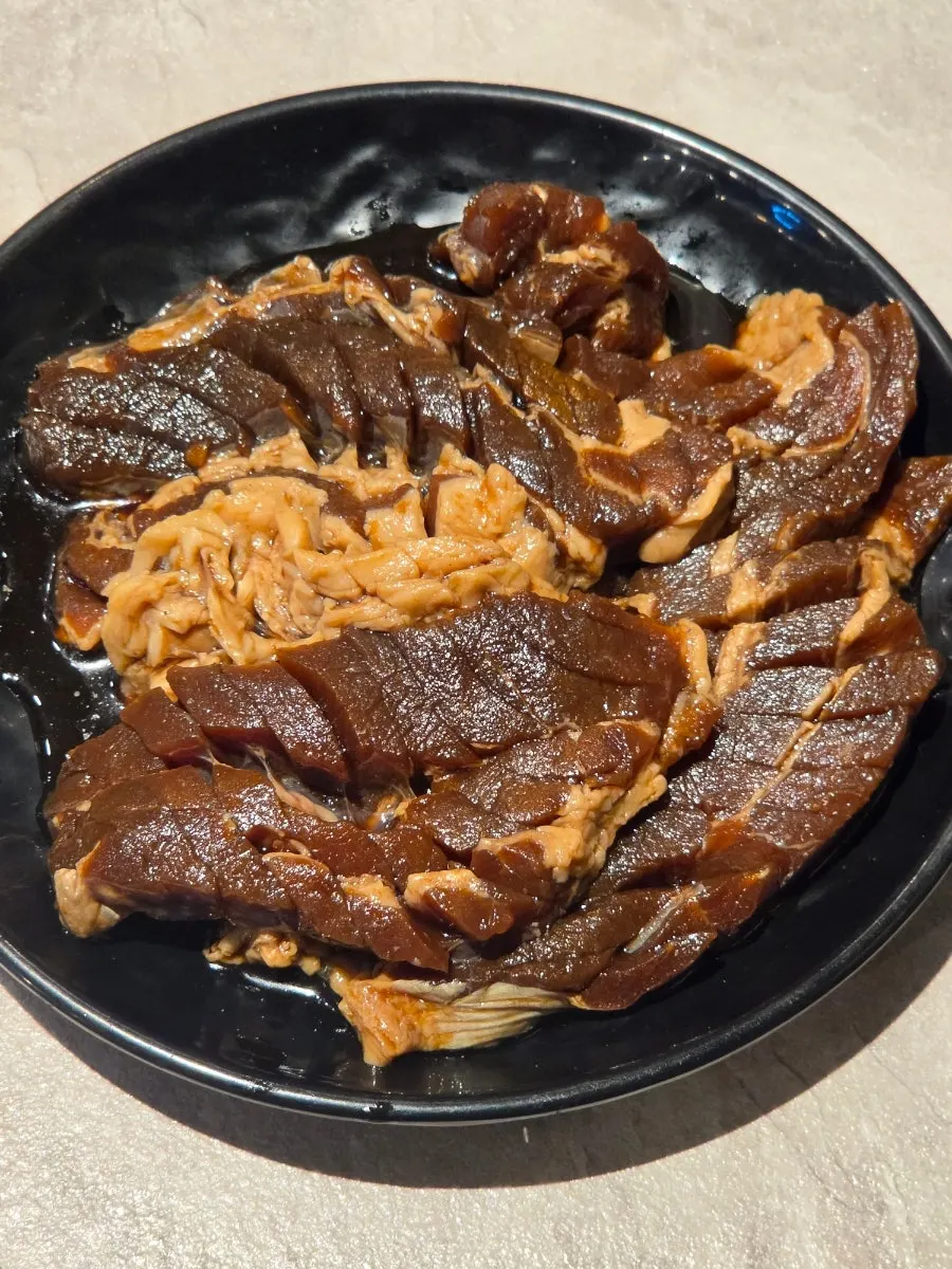 A plate filled from the self-serve bar