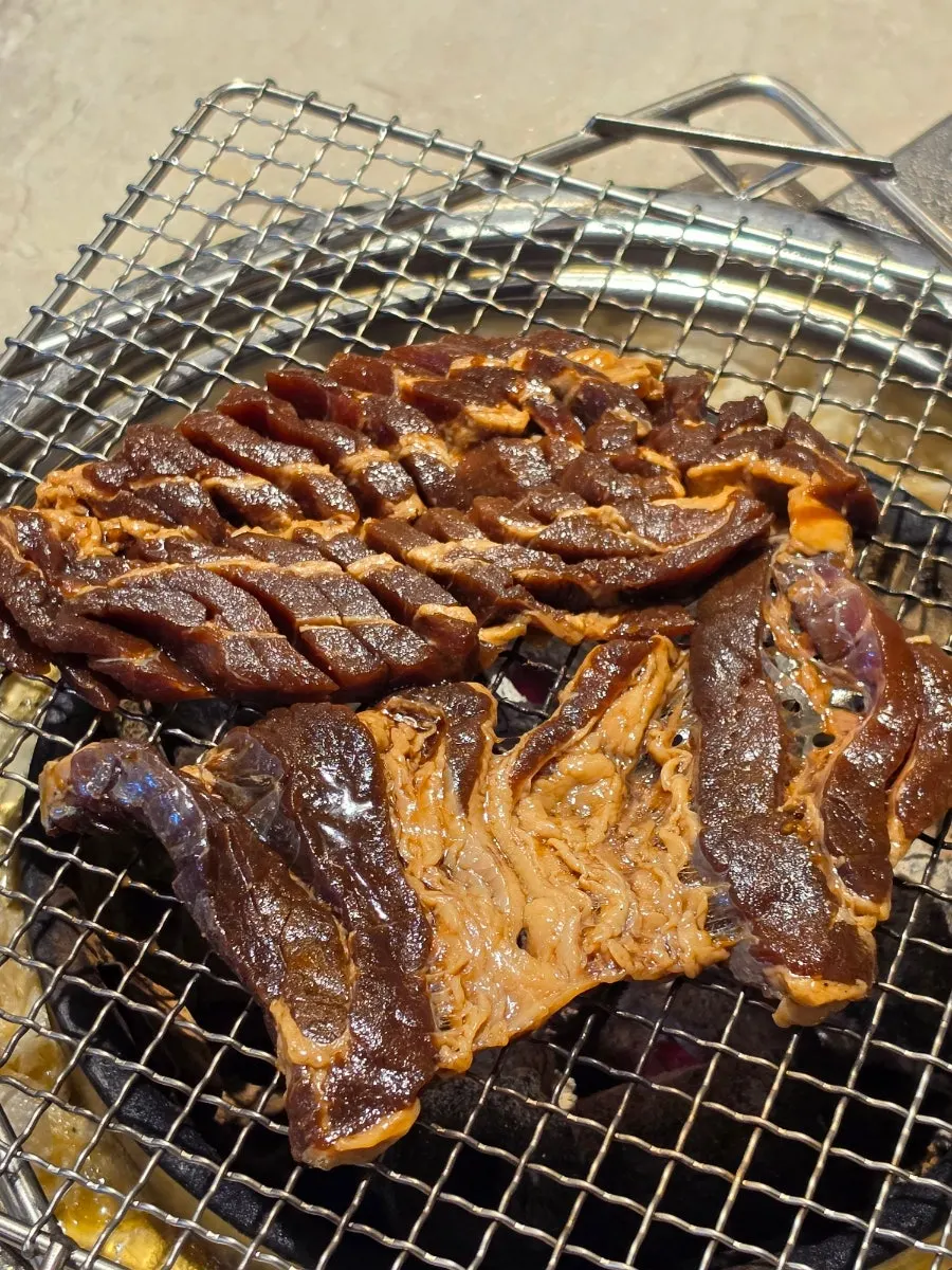 Final spread with ribs and ramyeon together