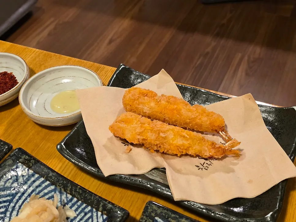 우동까지 이어지는 식사 메뉴