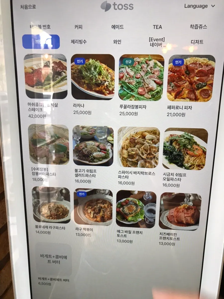 Coffee and latte menu information