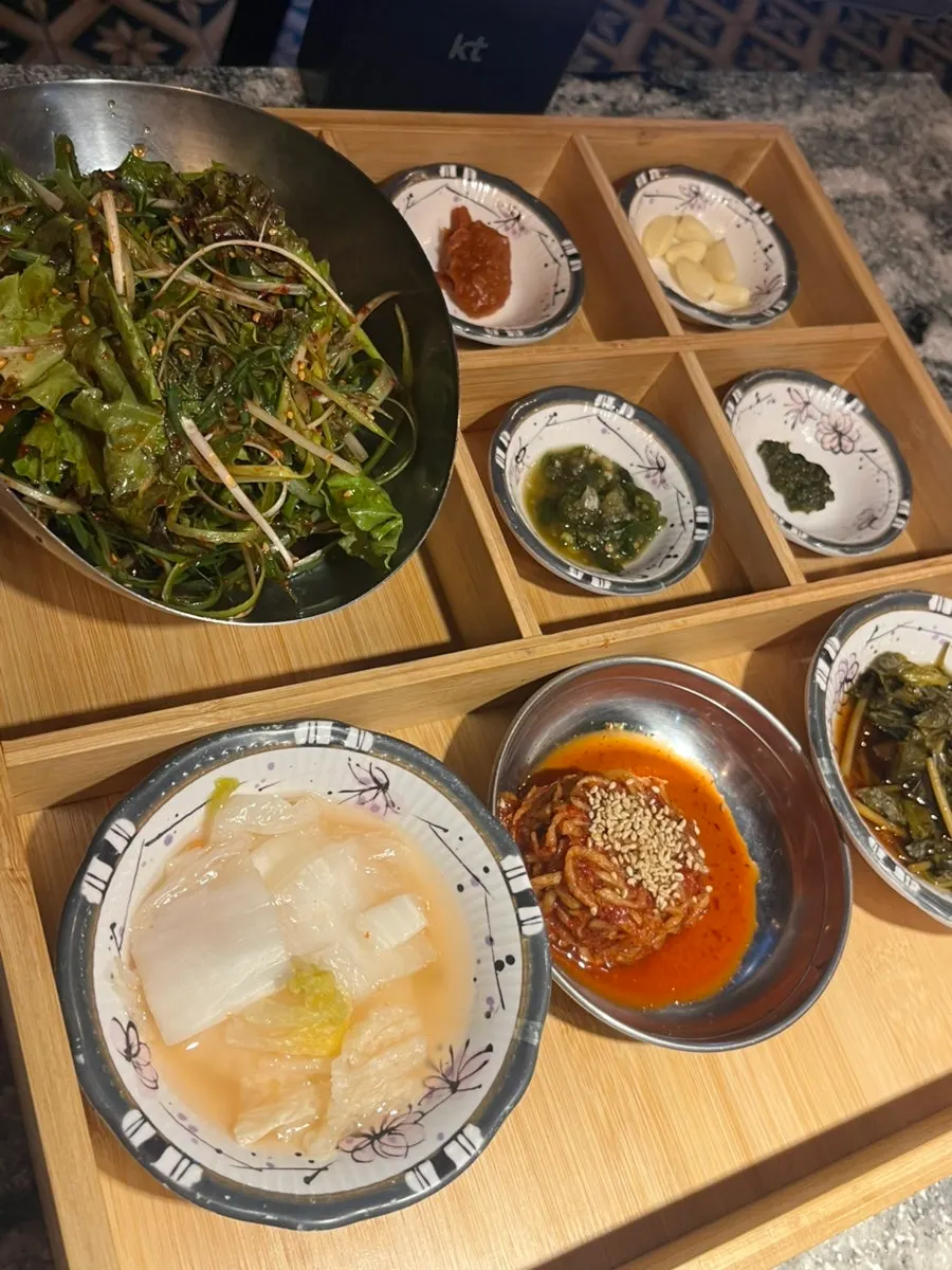 고기집 기본반찬 한 상