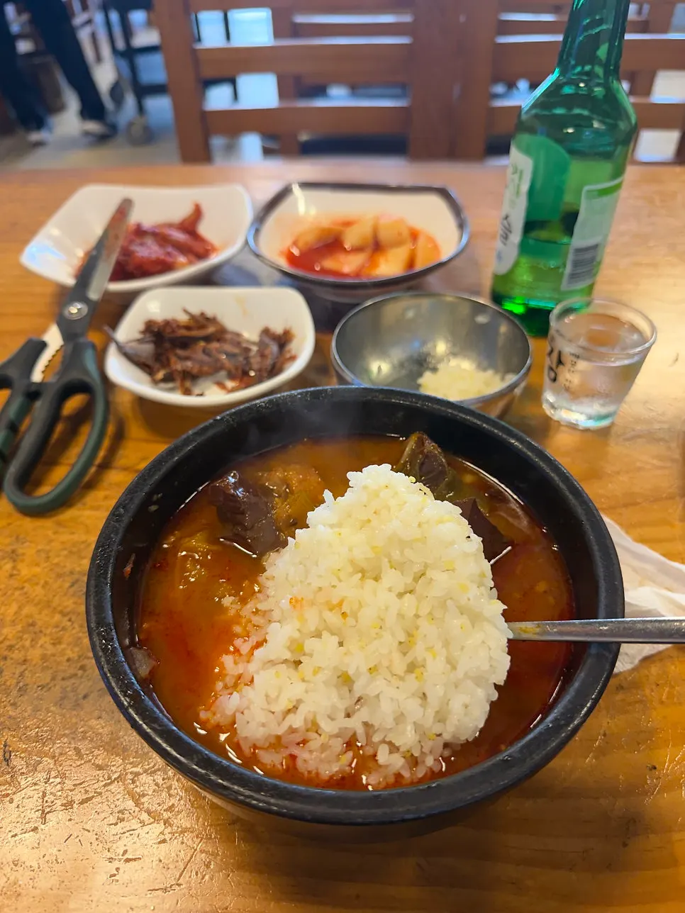 Special ttaro-gukbap topped up with more broth