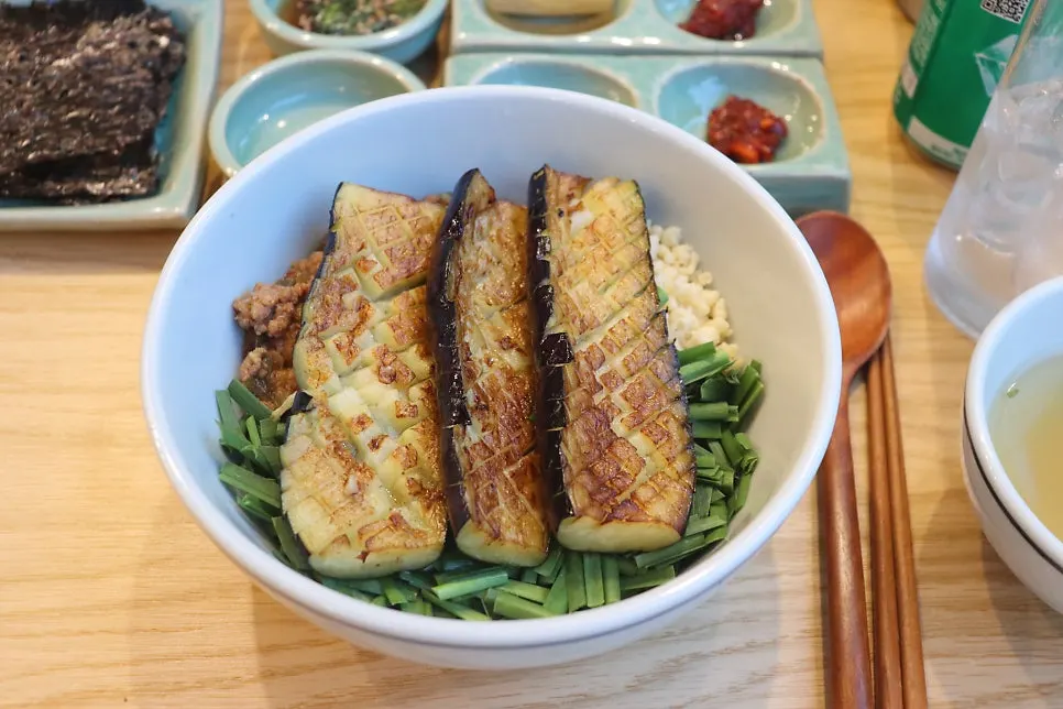 가지된장덮밥 한 그릇