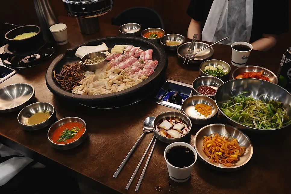 불판에 올릴 봉자 한판 구성