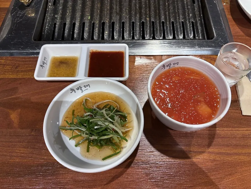 고기 곁들임 재료 한 상