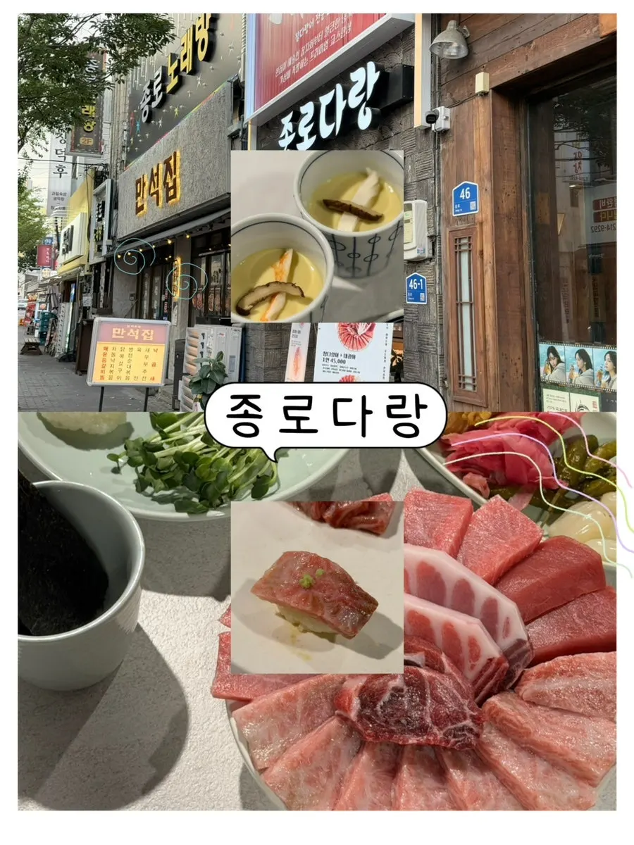 Jongno Darang bluefin tuna course spread