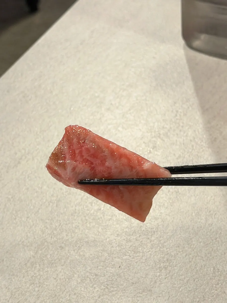 Bluefin tuna chutoro and baek-kimchi