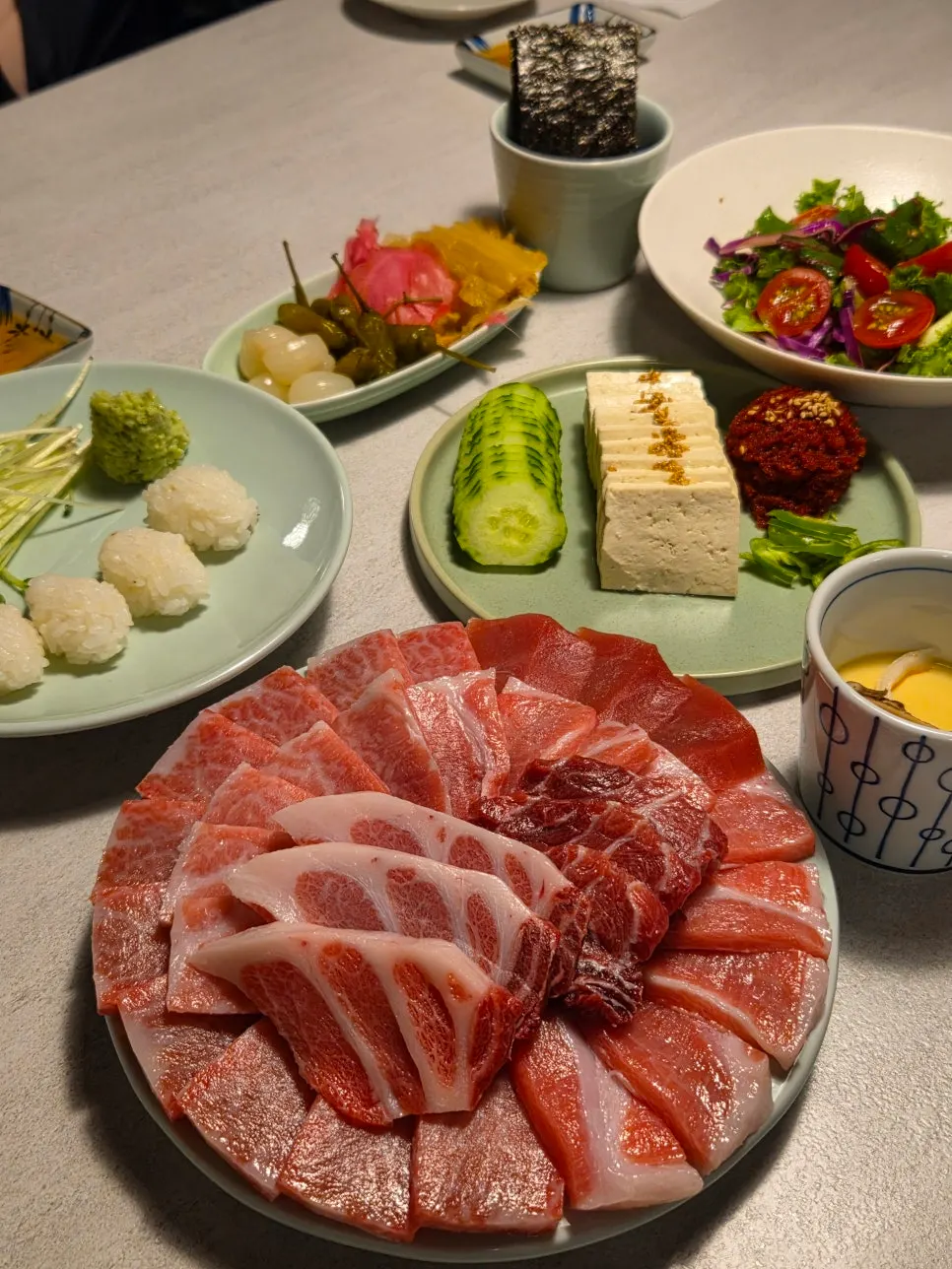 Jongno Darang bluefin tuna table setting