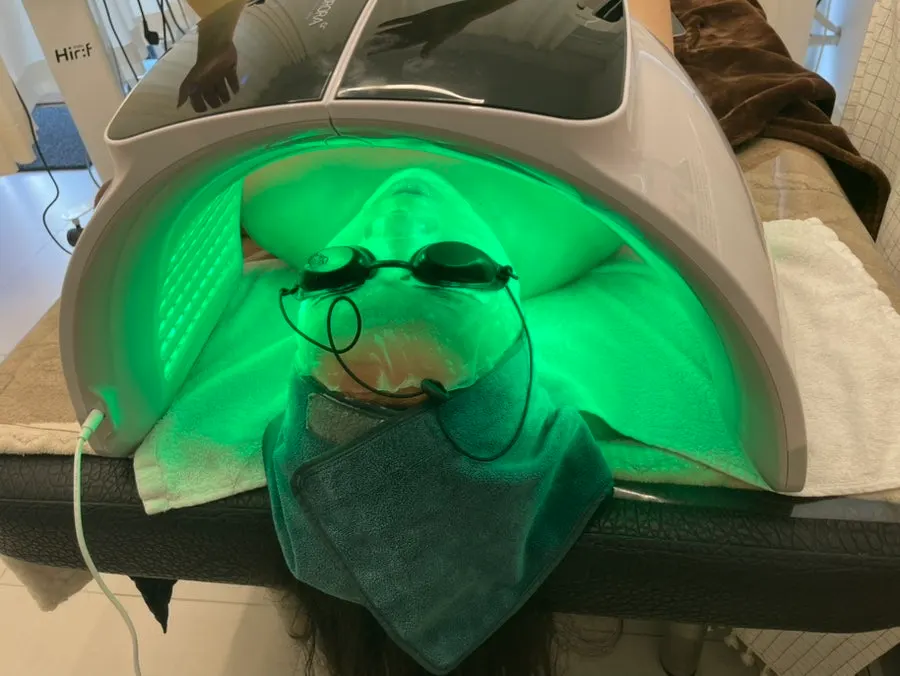 Closing mask and equipment care in progress