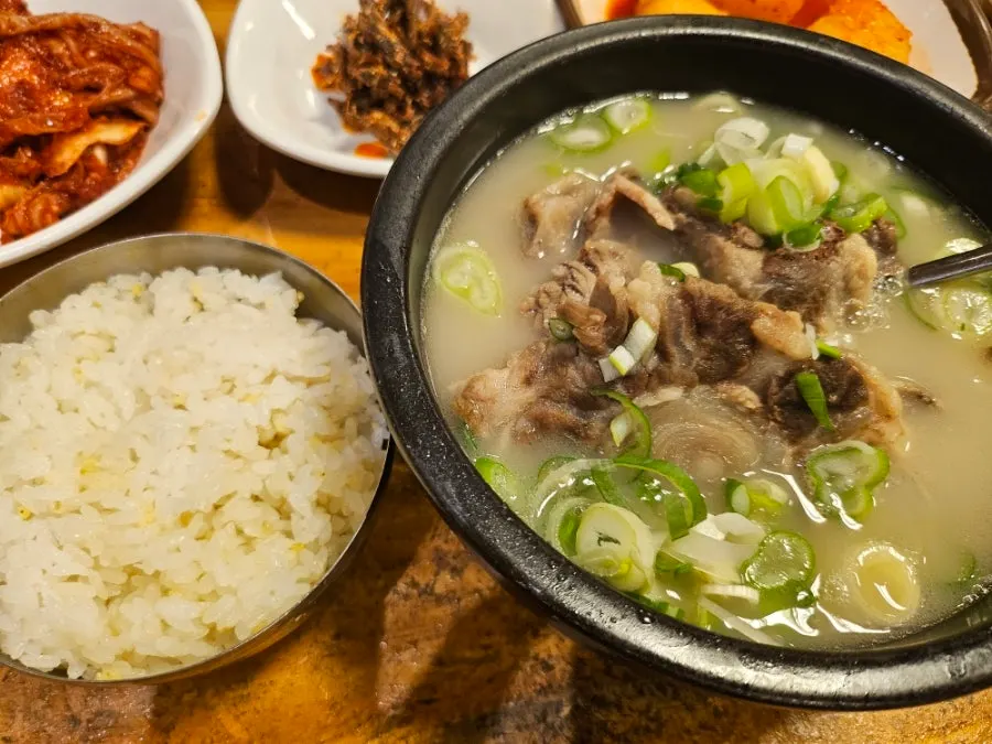 뽀얀 국물의 꼬리곰탕