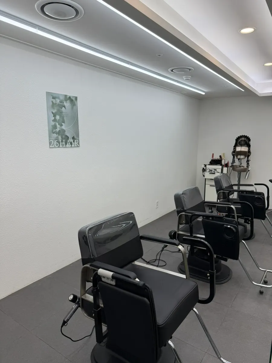 Tidy salon floor and interior space