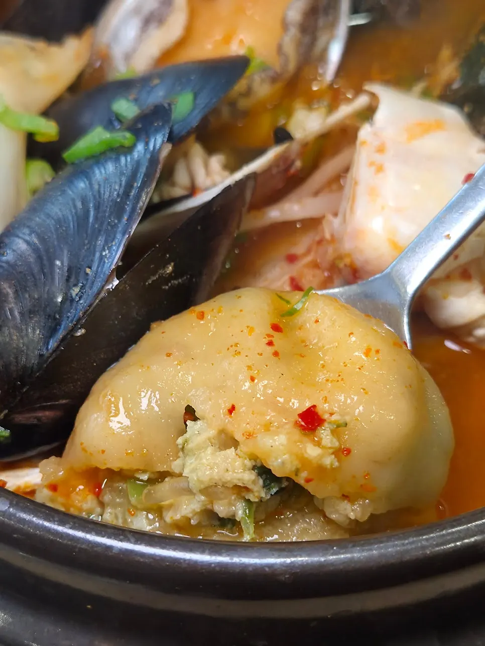 Fish cake soaked in broth