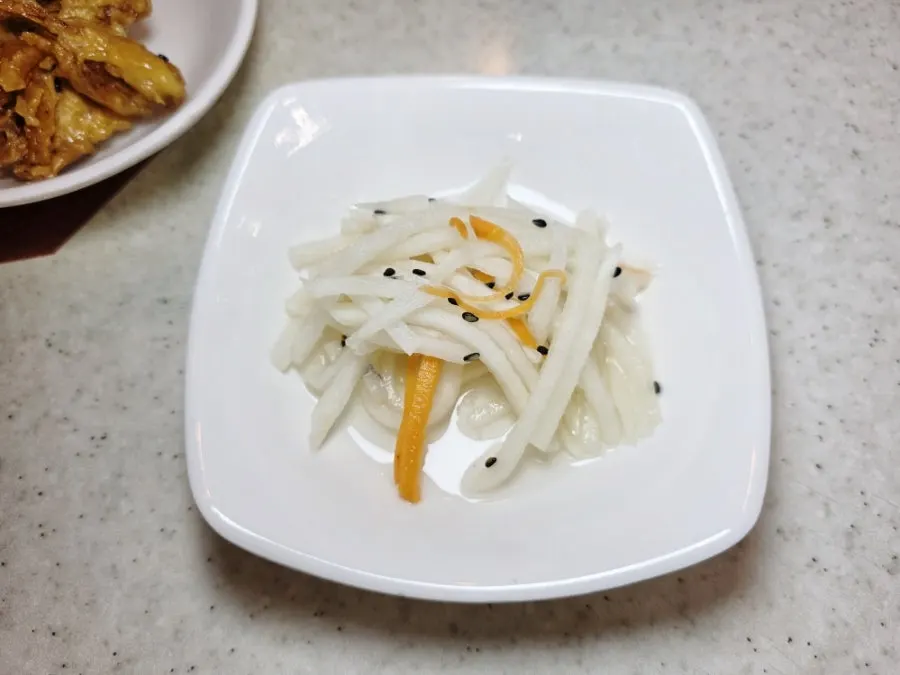 Bean-sprout salad served with the meal
