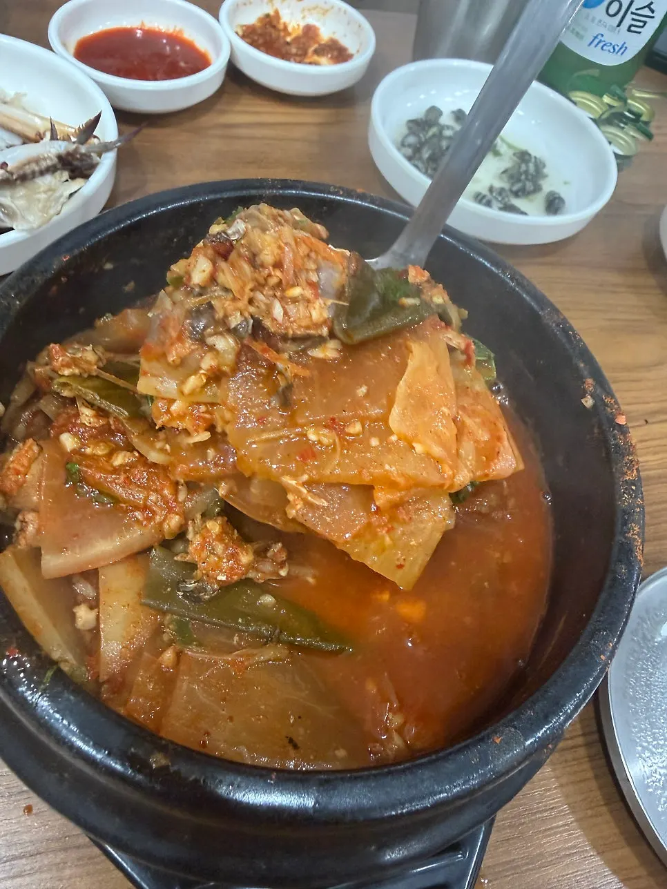 밥과 함께 먹은 뜨끈한 매운탕 국물