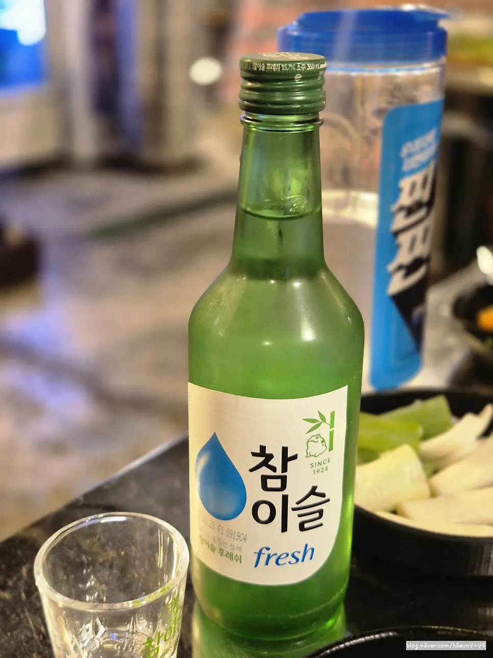 Perilla leaf sauce served with the makchang
