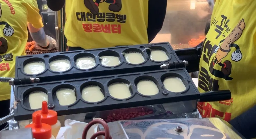 대신땅콩빵 매장 진열 모습