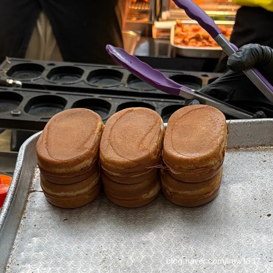 Egg bread being baked fresh on site