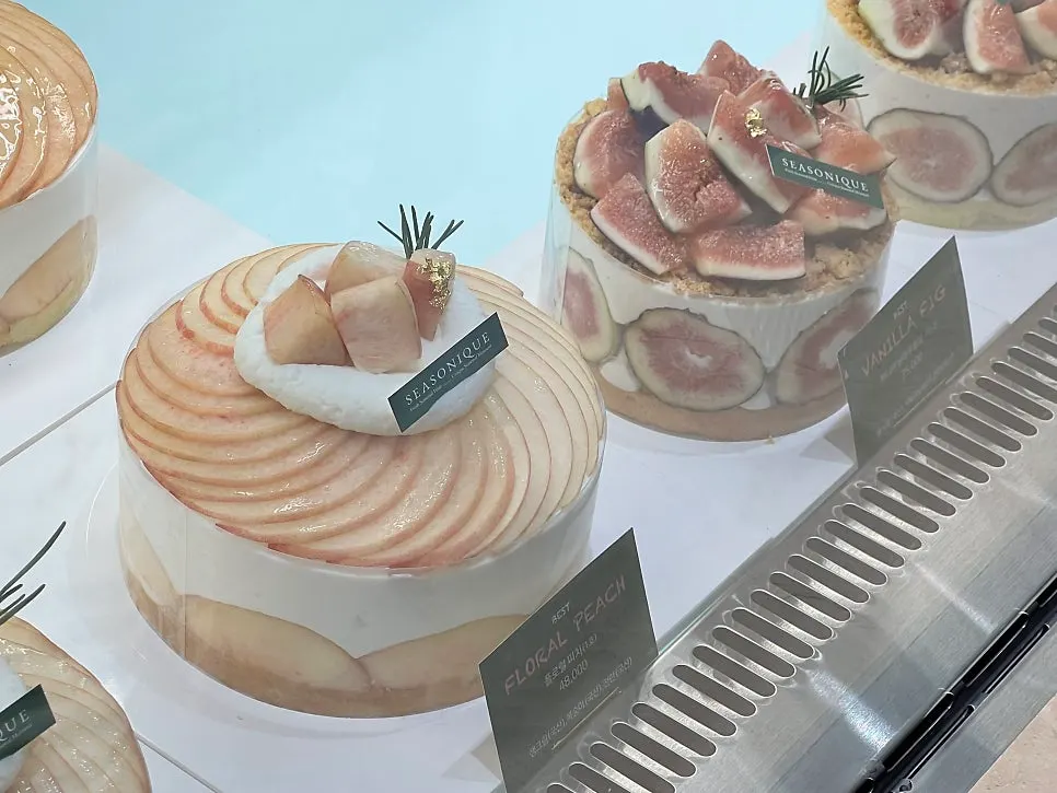 Mango cake on display