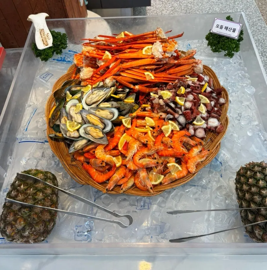 Buffet corner with appetizer salads