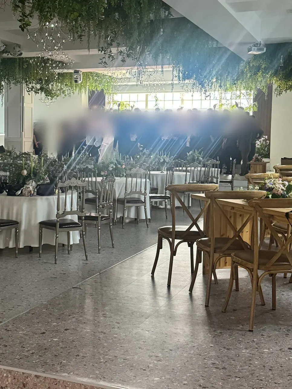 Interior view of the wedding hall lobby