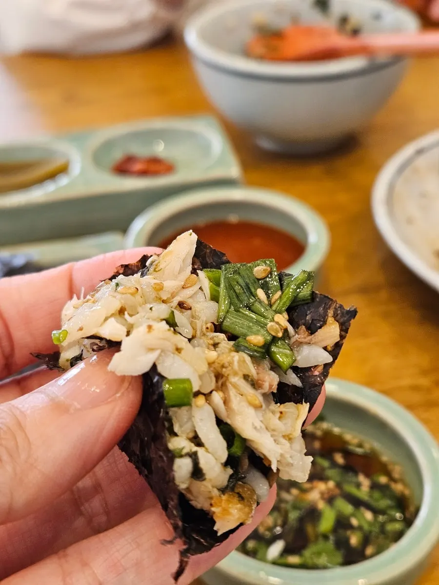 Yukhoe bibimbap with fresh raw beef and vegetables