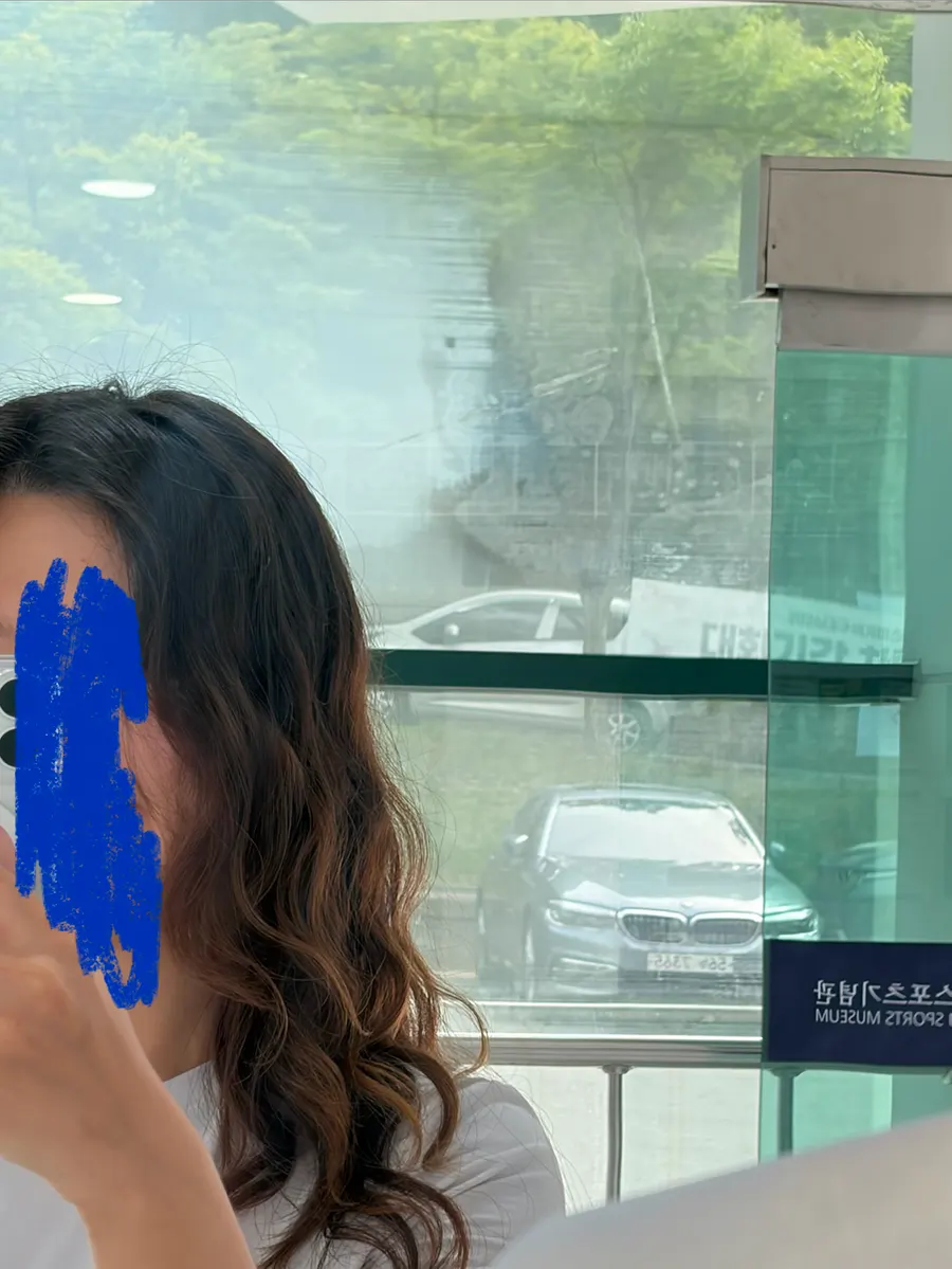 다음날 자연스럽게 풀린 컬 모습