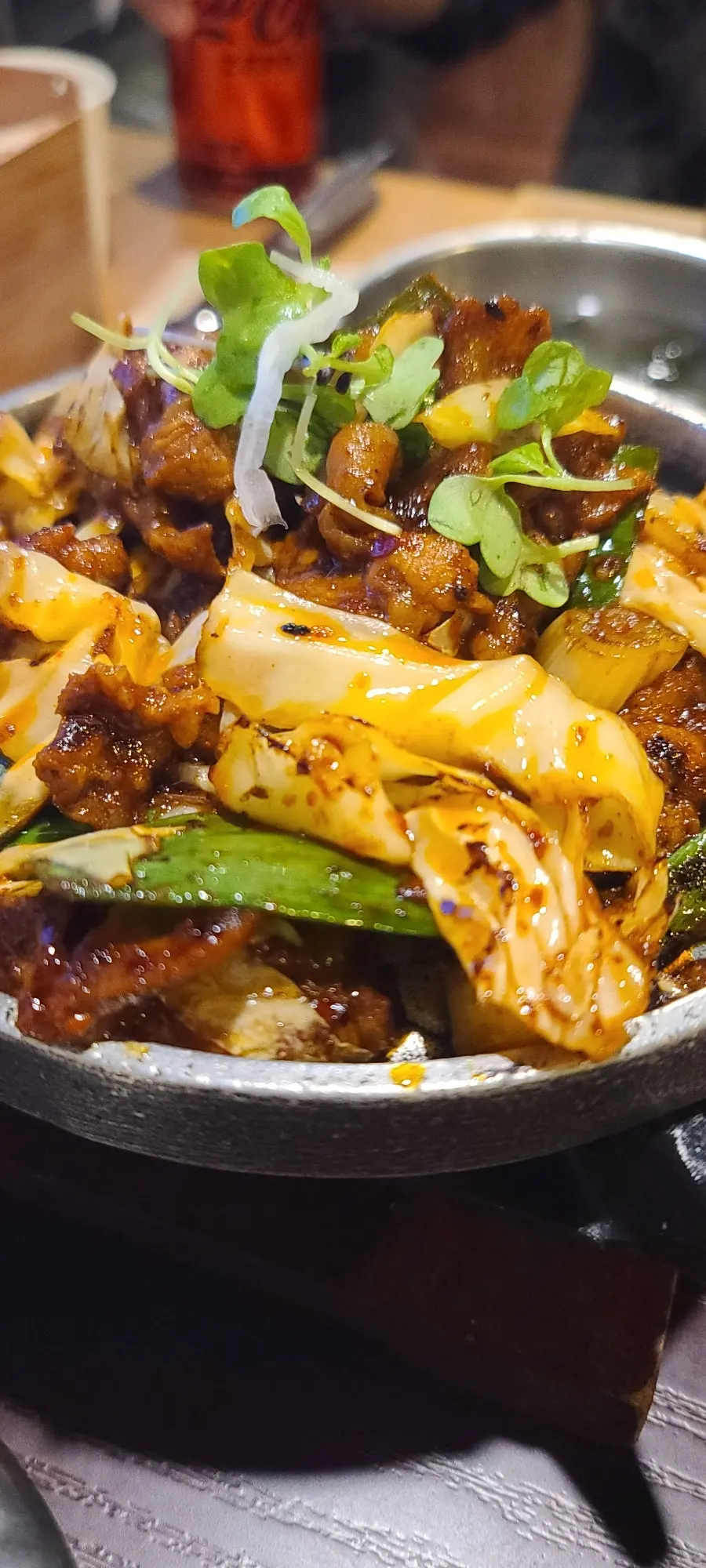 Grilled pork with doenjang stew and side dishes