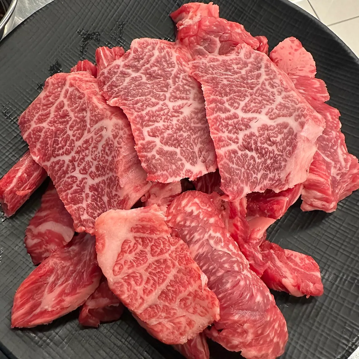 한우 갈빗살 한 접시 300g 상차림