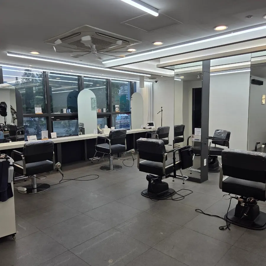 Interior of the shop with multiple designer stations