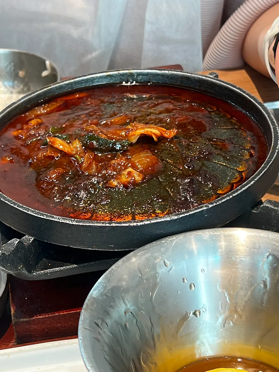 된장국이 함께 나온 쭈꾸미 한상