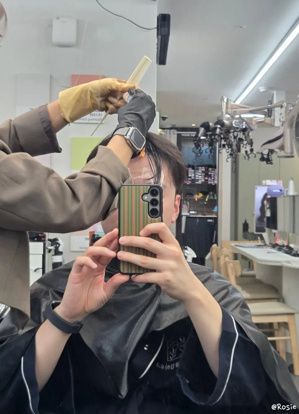 남자 커트 시술 시작 전 모습