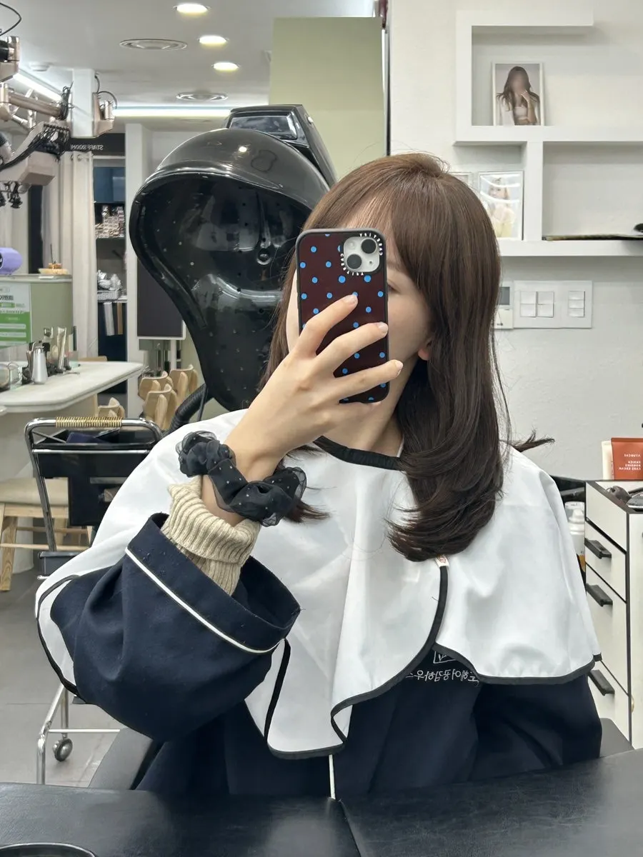 경계선 없이 균일한 브라운 뿌리염색 결과