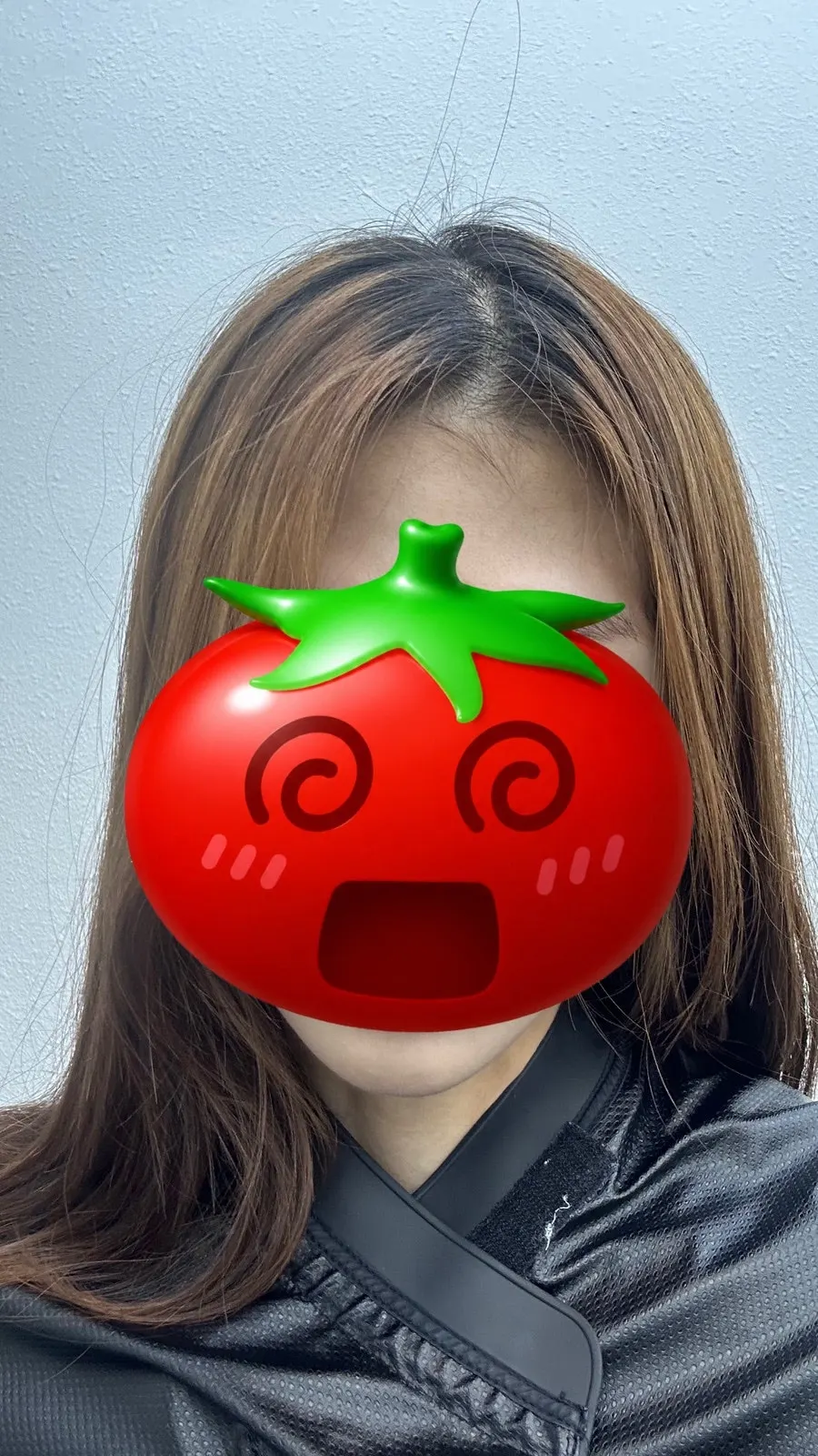 조색 전 밝은 갈발 상태의 모발